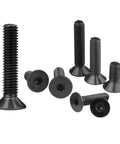 Flat Head Socket Cap Screws M1.6 X 5mm, 10.9 Grade Alloy Steel, DIN 7991, Black Oxide Finish, Allen Drive, Machine Thread