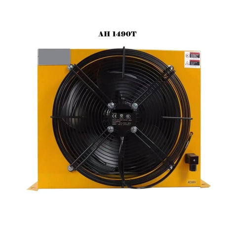 Low Noise Hydraulic Plate Heat Exchanger And Air Cooler With 250 L Per Min Flow DC12 Air Cooled Hydraulic Station Oil Fan AH1490T model.