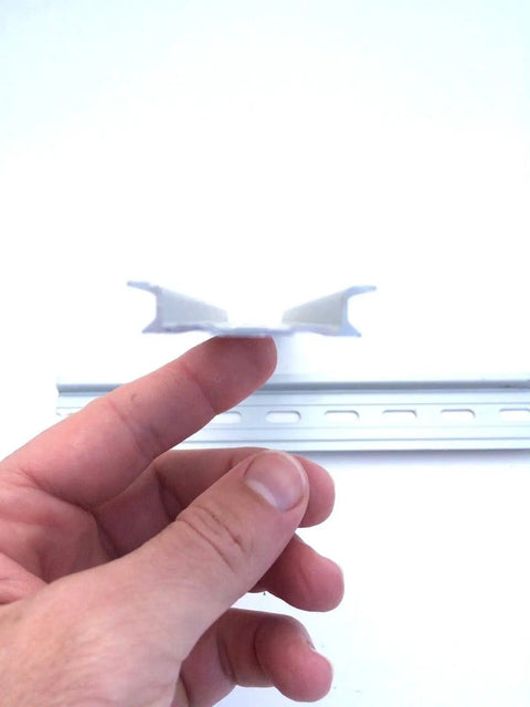 Holding Rugged Aluminum DIN Rail Slotted RoHS Compliant, 20 Pieces, 6 Inch Long, 35mm Wide, 7.5mm High, Heavy Duty Mounting Rails