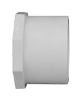 Two And One Half Inch To Two Inch PVC Schedule Forty Reducer Bushing SPGXS For Pressure Systems White Potable Water Fittings side view