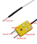 Close-up of Five Pack Type K Mini Connector Thermocouple Probes with 3 Meter Cable, Fast Response Temperature Sensors for Everyday Use