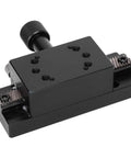 High Precision Linear Translation Stage 30x50mm Aluminum Sliding Table With Manual Rack And Pinion Rail, black top view