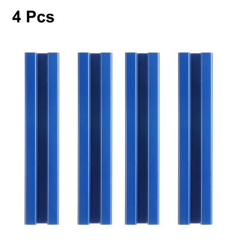 Four Piece 100mm 4 Inch 2020 T Slot Aluminum Extrusion Profile Kit In European 20 Series Anodized Blue Linear Rail Frame For 3D Printers And CNC Machines Durable Aluminum Build, 4 pcs