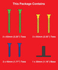 Height Adjustable Golf Tee Set With Flexible Plastic And Rubber Tees For Mats And Simulators, 6 tees and 1 base package