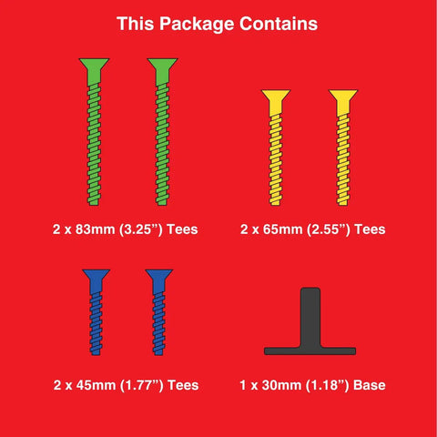 Height Adjustable Golf Tee Set With Flexible Plastic And Rubber Tees For Mats And Simulators, 6 tees and 1 base package