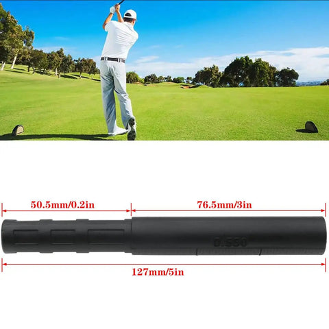 Two Pack 0.55 Inch Golf Club Shaft Extender Graphite Extension For Putter Iron And Wood Clubs Carbon Fiber Lightweight Durable Upgrade Fits 0.595 Inch End And 0.55 Inch Small End For Easy Install