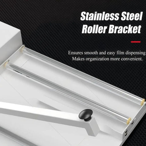 Stainless steel roller bracket detail of Heavy Duty Shrink Wrap Machine Sealer For POF And PVC Film With Heat Gun And 9 Temp Levels.