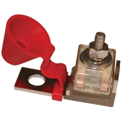 Beefy Fuse Block Terminal For DC Main Inverter Windlass And Bow Thruster Circuits Up To 300 Amps Per Block 58V DC shown in detail