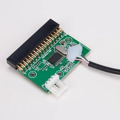 USB To Floppy Drive Adapter Cable For 1.44MB 3.5 Inch Disks, 34 Pin 34P Connector With Power Cable, Turns USB Port Into Floppy Interface For PCs And Laptops, Perfect For Restoring Old Floppy Disks. 34-pin PCB adapter with power connector
