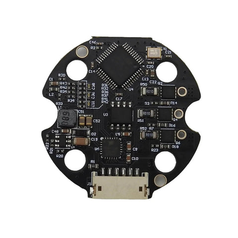 Close-up of Df40v2 DC Brushless Servo Motor Drive Board with Encoder and Inductive Driver for RS485 CAN Communication.