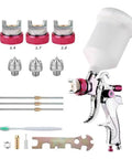 Pro Grade Adjustable Paint Sprayers Featuring Hella Slick Flow Control And Premium Stainless Steel Airbrush Kit for various autos.