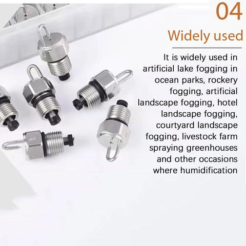Spray nozzles, metal high-pressure with threaded bodies and O-rings, top view