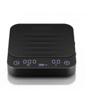 Exagram Pro Coffee Scale With Timer And Carrying Box Smart Espresso Scale shown with digital display lit