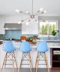 Dope Contemporary Sputnik Chandelier 8 Light Brushed Nickel Pendant Lighting Mid Century Starburst Ceiling Fixture For Living Room Dining Room And Foyer Modern Home Decor over modern kitchen island
