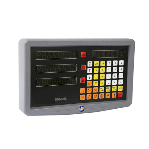 Pro Grade 3 Axis Lathe And Milling DRO Digital Readout showing control panel and display for CNC machines with linear scale encoder.