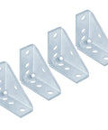 4 Pack 90 Degree Gusseted Fitting For 1-5/8 Inch Strut Channel Electro-Galvanized Corner Brackets 7 Hole Pattern
