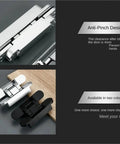 Pair Of Heavy Duty Hidden Door Hinges For Wood Cabinets Adjustable Black Folding Hardware Built Tough Eighty Kilogram Bearing Capacity With Sleek Concealed Finish in silver and black.