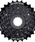 7 Speed Mountain Bike Cassette With Hyperglide Tech, Quick Install With CS Cap, Smooth Gear Steps From 12-28T Or 12-34T displayed.