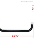 Heavy Duty Steel 10 Inch Garage Storage Utility Hooks 4 Pack Black Powder Coated Rust Resistant Wall Mount Hooks dimensions