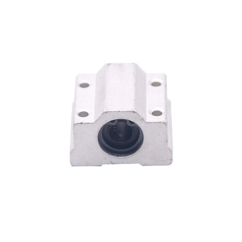 4 Pack Linear Bearings SCS12UU SCS16UU 12 16mm Length For CNC Parts And 3D Printer Components, front view aluminum housing linear bearing