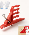100 Pack Multi Cable Staples Compatible With Romex Clips, Red Wire Stackers For Easy Installation, durable plastic fasteners in red, 83x42mm size.