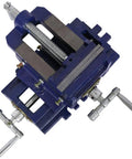 Solid Cast Iron Cross Slide Vise, 4 Inch Drill Press Vise With Two Way X Y Movement For Precision Metal Milling And Woodworking top view.