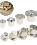 Pro Grade Dowel And Tenon Center Points Set 8 Solid Steel Drill Bit Markers detailed view with external marking pins
