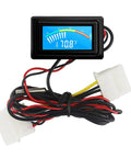 Waterproof Digital Thermometer Gauge For Aquarium And Car PC Case Incubator with LCD, cables, and 4-pin power supply