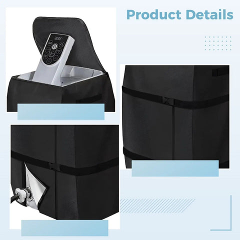 All Weather Spa Heater Protective Cover with Control Panel Guard, Waterproof Oxford Cloth, shows close-up of enclosure details
