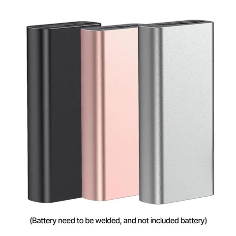 DIY Custom Polymer Battery Charging Case For Two 1260110 Cells Offering Hella Fast 22.5W PD with three aluminum alloy color variations.