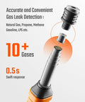 Extendable Gas Leak Detector With Telescoping Rod Portable Propane Methane Natural Gas Sniffer Shows 10+ Gas Detection Features