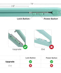 Portable Handheld Heat Sealer For Food Plastic Bags And Mylar Aluminum Foil Packaging Quick Warm Up Resealing Tool showing lock and power buttons.