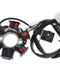 ATV Quad Wiring Harness Kit With Electric Start For GY6 50cc 70cc 110cc 125cc Engines, features coiled wiring and stator