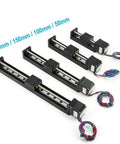 Four Compact Mini Linear Rail Guide Kit With Lead Screw T6x1 And Nema 11 Stepper Motor for DIY CNC routers in various lengths
