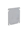 4 Inch Square Electrical Box Cover Blank Flat 50 Pack Durable Galvanized Steel With Angled Mounting Slots For Up To 12 Degrees Easy Alignment