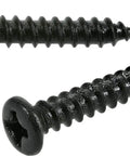 Two black screws for 4 Inch Black Zinc Flush Mount House Number Sign For Outdoor Use And Easy To Read Address Plaque With Screw Hole Installation