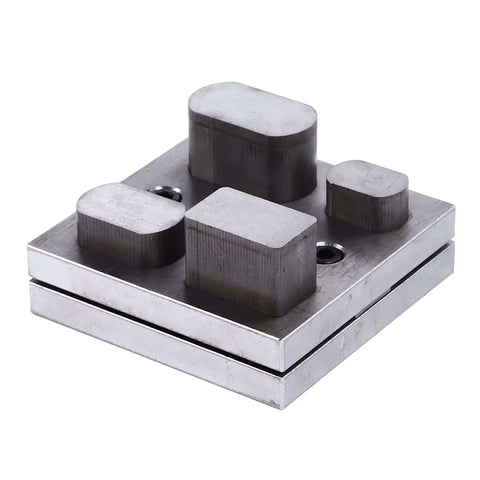 Versatile Alloy Steel Punch Die Disc Set for Jewelry Crafting and Metal Beading, shown in compact square configuration