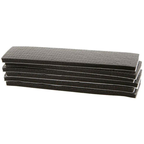 Self Stick Non Slip Surface Grip Pads Set Of 6 1 Inch By 4 Inch Black Furniture Floor Protectors Stacked