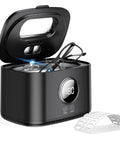 Powerful 20 Oz Ultrasonic Cleaner With 47kHz Frequency, 5 Cleaning Modes And UV Light, cleaning eyeglasses and metal jewelry