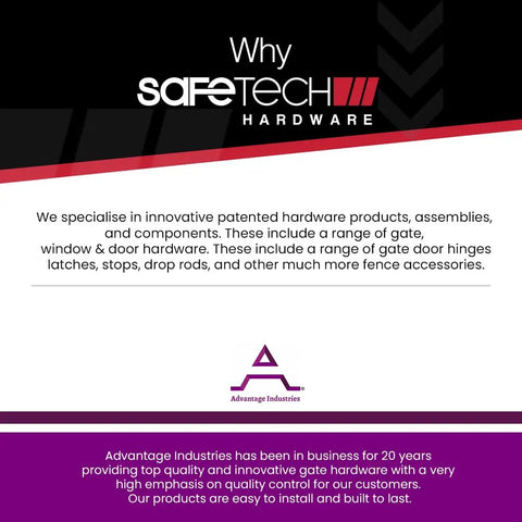 Why SafeTech Hardware overview, specializing in innovative gate, window, and door hardware from Advantage Industries.