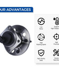 Rear Wheel Hub Bearing Assembly (Pair) 512003 Fit Buick LeSabre Lucerne and more, features like low noise and high quality steel