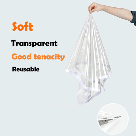 Ditch The Winter Chill With Adjustable Clear Window Insulation Kit Featuring Tough Adhesive Strips Reusable Plastic Film Wrap Keeps House Cozy Quick Peel And Stick Any Window Size Upgrade, transparent reusable film held up.