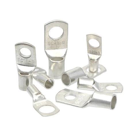 Top Tier 240 Piece Copper Tube Wire Ring Crimp Terminals And Lug Battery Welding Electrical Connectors Kit For Super Smooth Car Installations And Serious DIY Projects. silver copper ring crimp terminals in mixed sizes