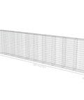 Heavy Duty Galvanized Gabion Wall Basket 236 X 11.8 X 59 Inch wireframe design showing dimensions for landscaping and noise reduction.