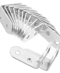 Sturdy Stainless Steel Right Angle Shelf Brackets 12 Piece Set For DIY Wood Frames And Table Legs Support Easy Install Corner Connectors