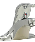 Chrome finish Chateau Chrome One-Handle Low Arc Centerset Bathroom Sink Faucet With Drain Assembly