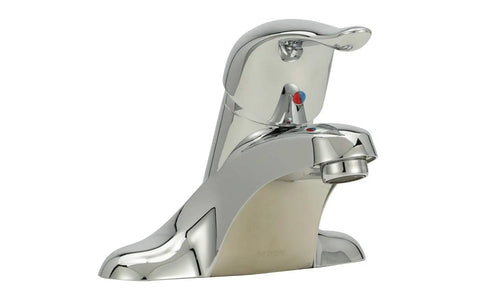 Chrome finish Chateau Chrome One-Handle Low Arc Centerset Bathroom Sink Faucet With Drain Assembly