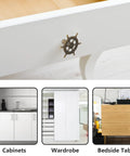 Vintage Ship Wheel Anchor Cabinet Pulls Set Of 4 For Dressers And Wardrobes Nautical Style Decorative Handles on drawer