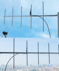 Beefy Outdoor Yagi Antenna For UHF Ham Radio 400 To 470 MHz With 9 dBi High Gain SL16 Female Connector Aluminum Alloy Build