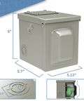 Heavy Duty 50 Amp 250 Volt NEMA 6 50R Welding Outlet Box Enclosed Lockable Weatherproof Outdoor Electrical Cabinet dimensions